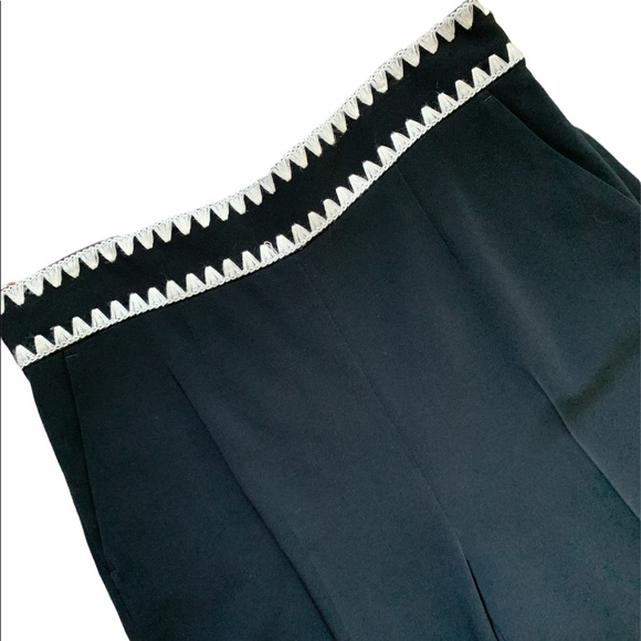 🔥🔥 Red Valentino black wide leg cropped trousers size 8-10 US /46 Italian 🔥🔥 - Picture 6 of 10